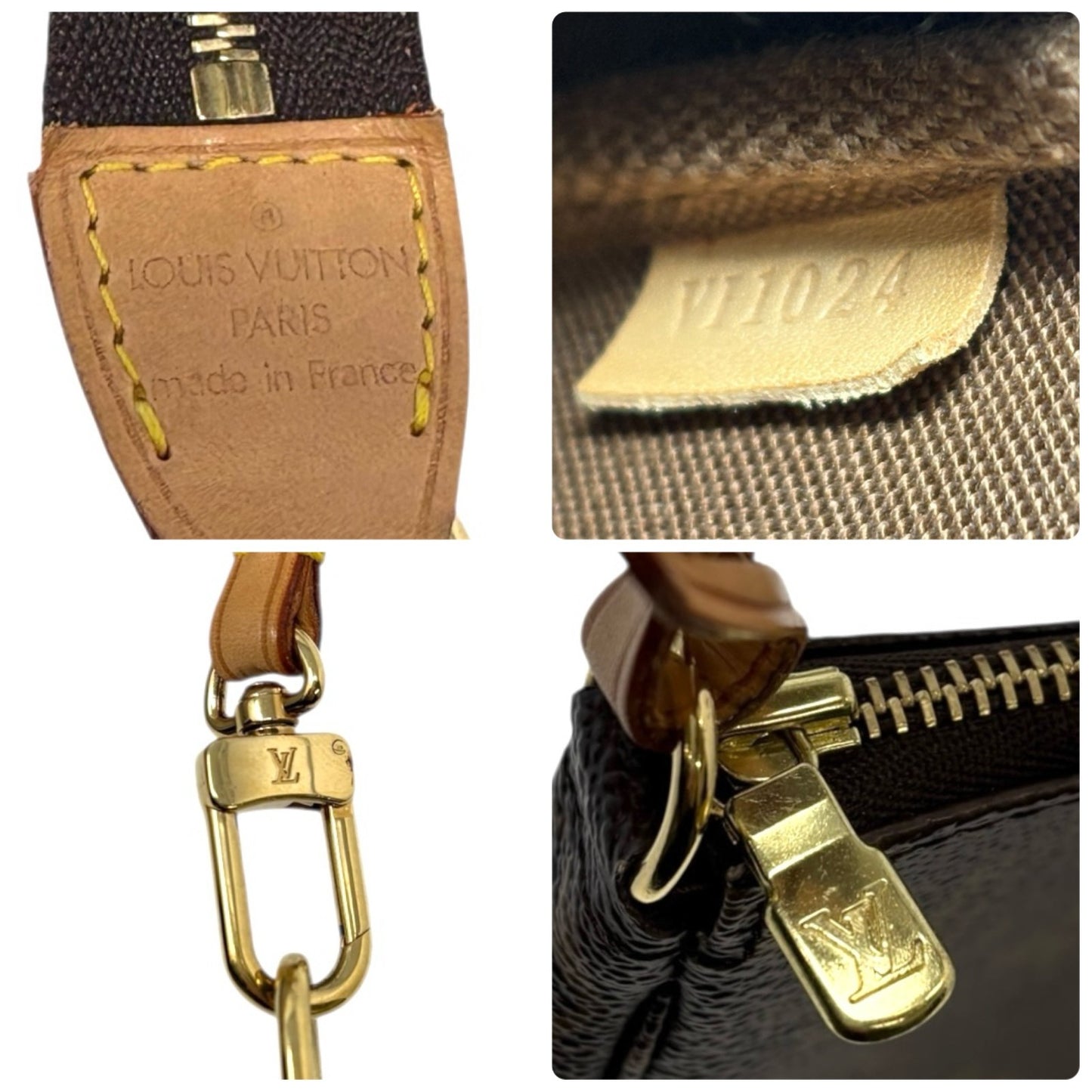 LOUIS VUITTON Vintage 2004 Murakami Monogram Panda Pochette Mini Bag Brown