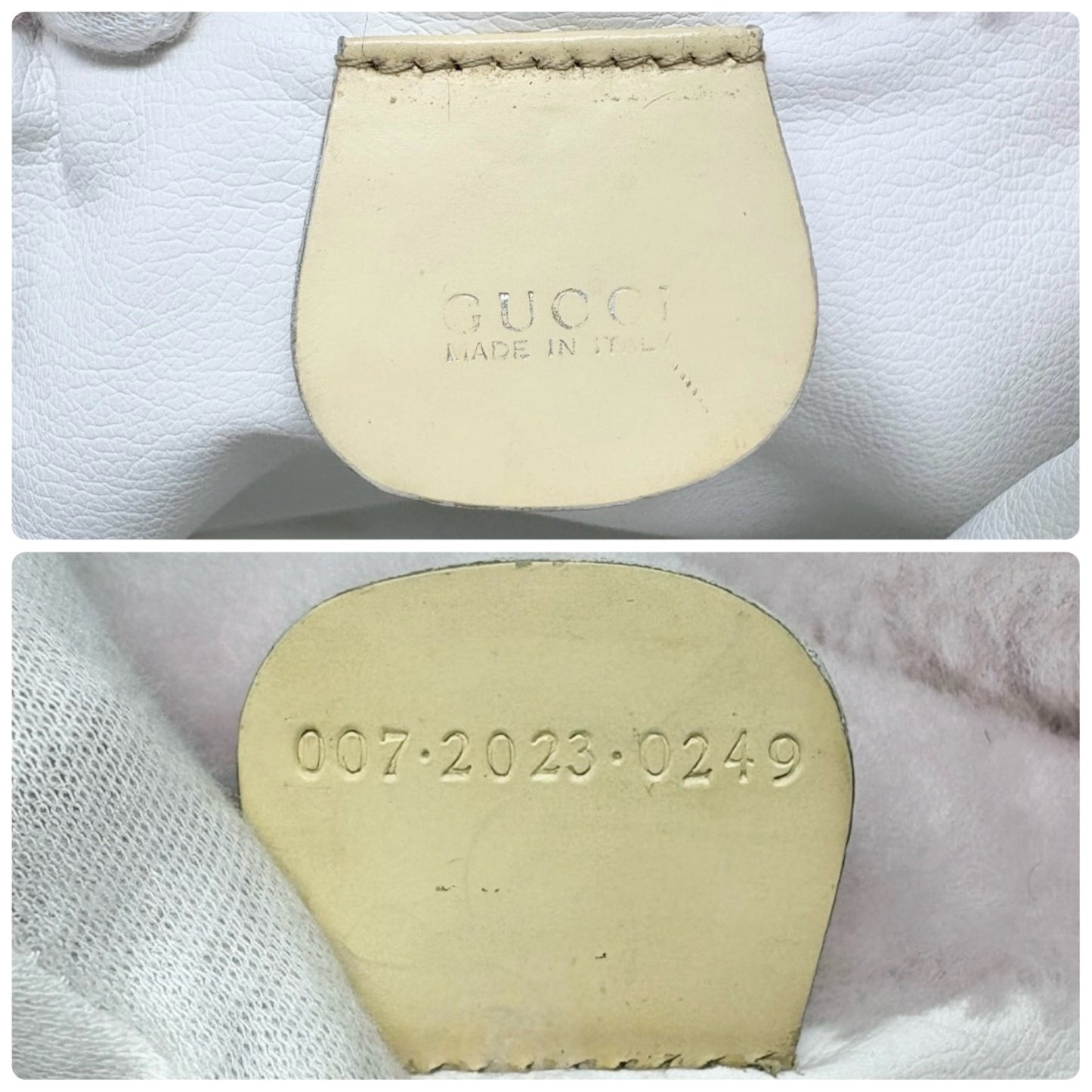 GUCCI Vintage GG Logo Fur Shoulder Bag Handbag Pochette Light Pink Gold