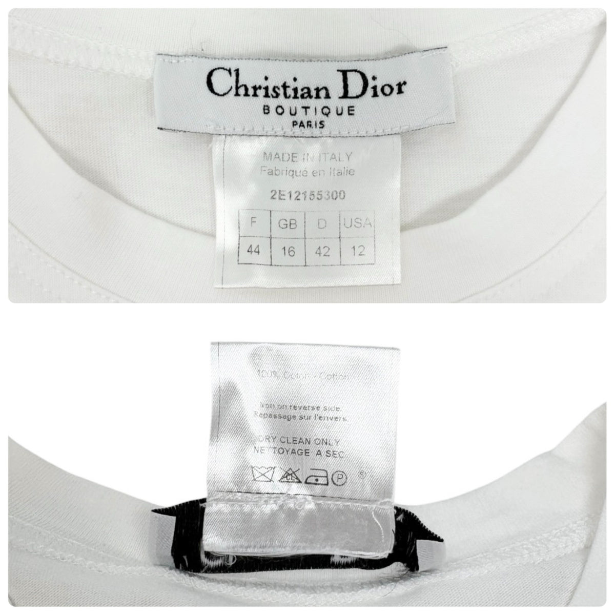 Christian Dior Vintage 2002 J'ADORE Tank Top #44 White Light Brown 902304