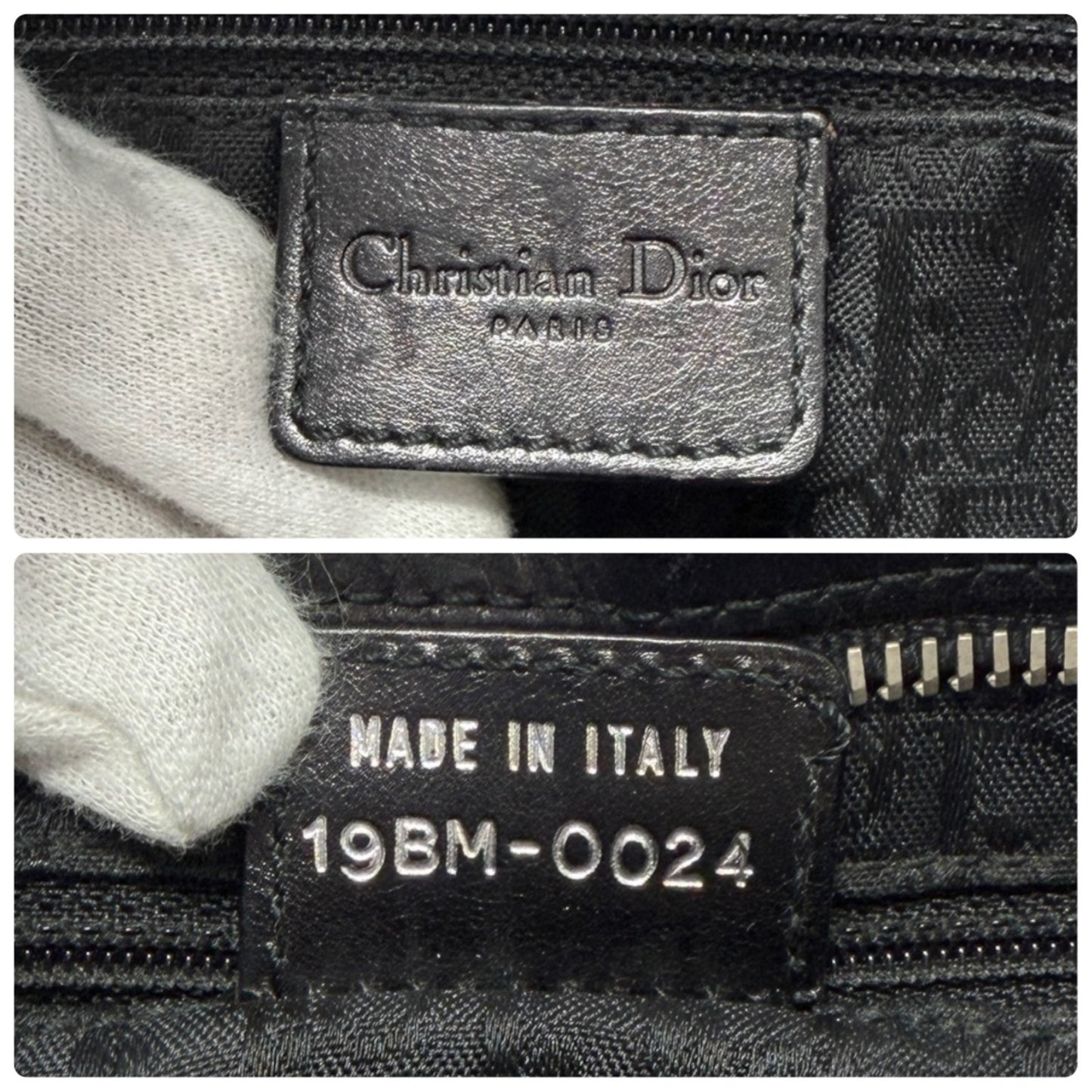 Christian Dior Vintage 2004 Ballet Corset Bag Black Nylon Leather 902095