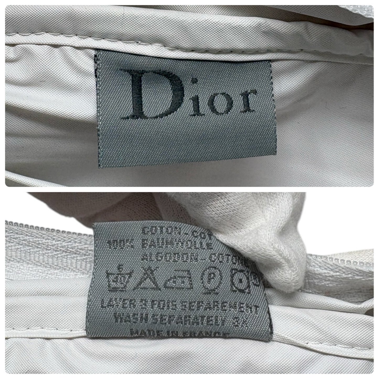 Christian Dior Vintage Trotter Monogram Terry Cloth Mini Bag Pink White 902581