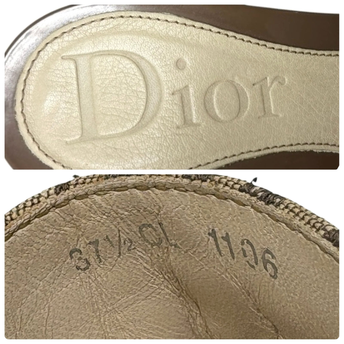 Christian Dior Vintage Trotter Monogram Sandals Heels #36.5-37.5 Brown 902355
