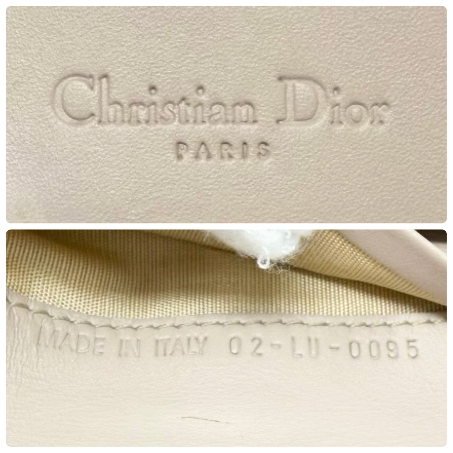 Christian Dior Vintage Trotter Monogram Romantique Wallet Cream Beige 902260