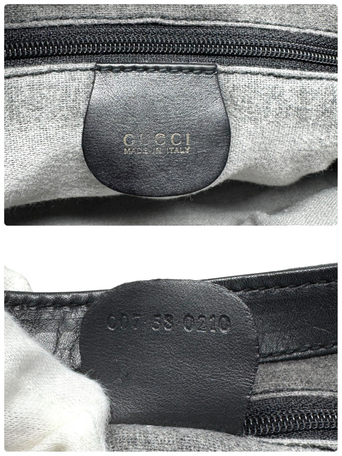 GUCCI Vintage Horsebit Crossbody Shoulder Bag Black Gold Suede Leather 902330