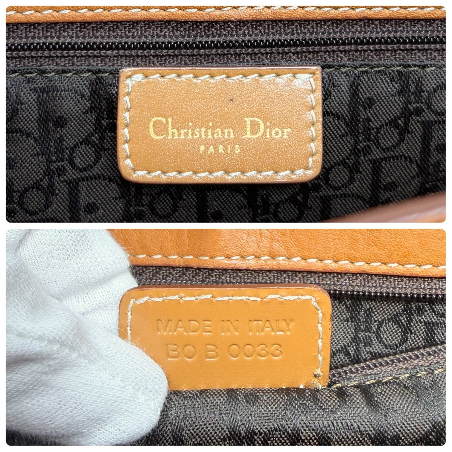 Christian Dior Vintage 2003 Saddle Shoulder Bag D Charm Brown Leather 902447