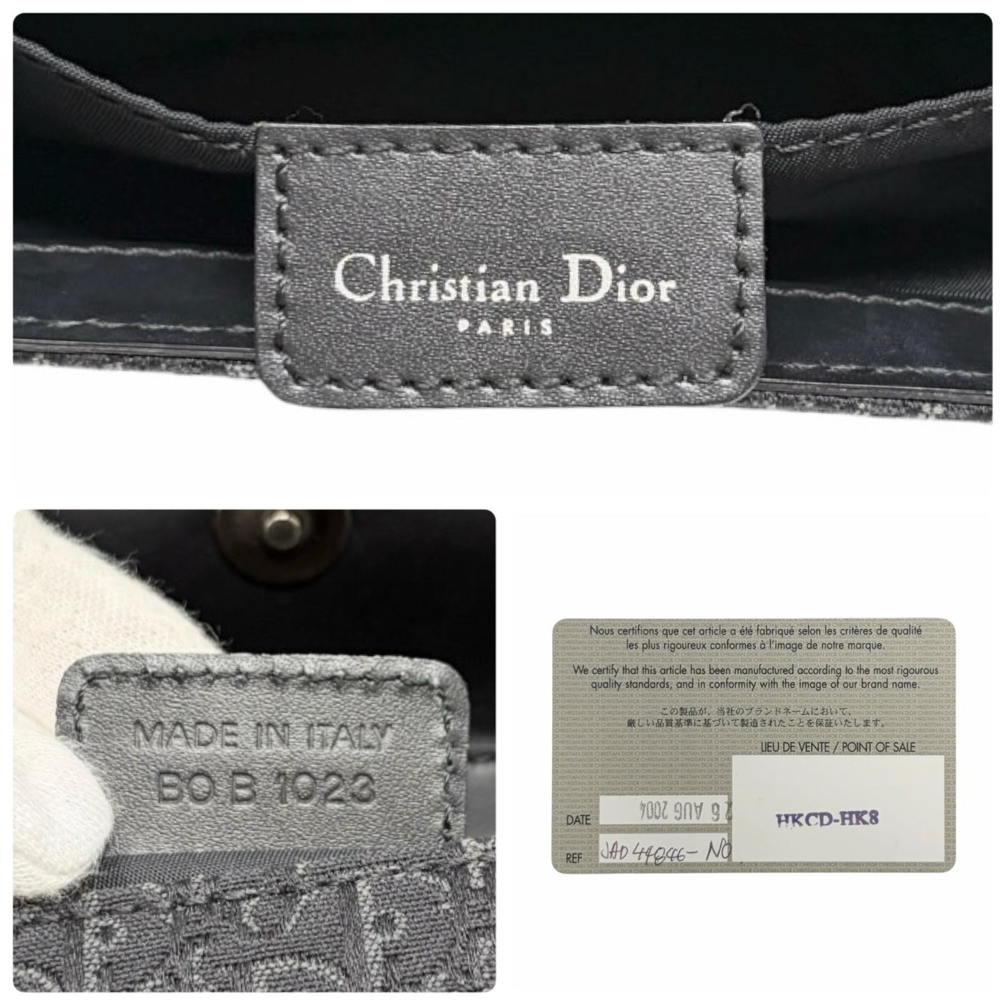 Christian Dior Vintage Street Chic Trotter Monogram Shoulder Bag Black 901846