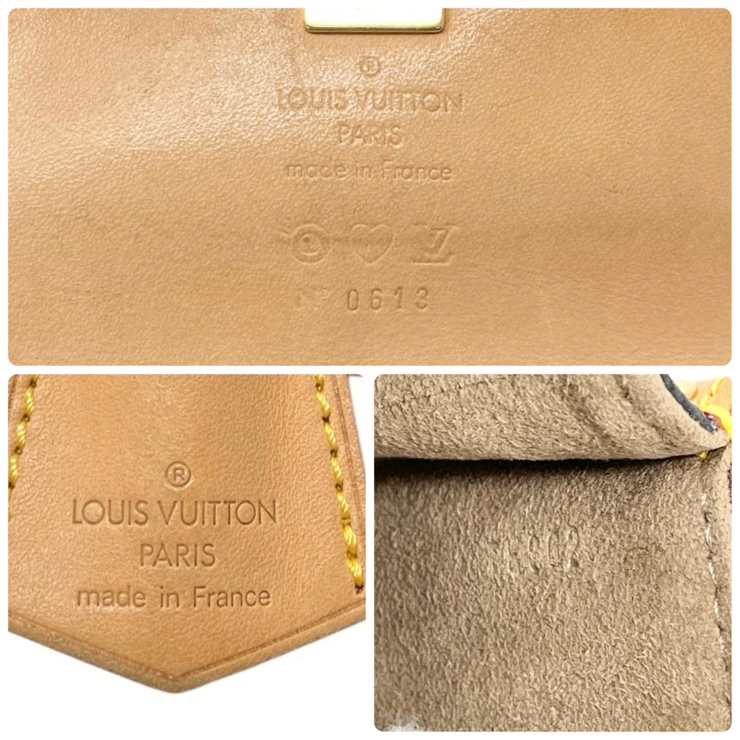LOUIS VUITTON Vintage M92054 Eye Love Monogram Pochette Eye Miss You Bag Black