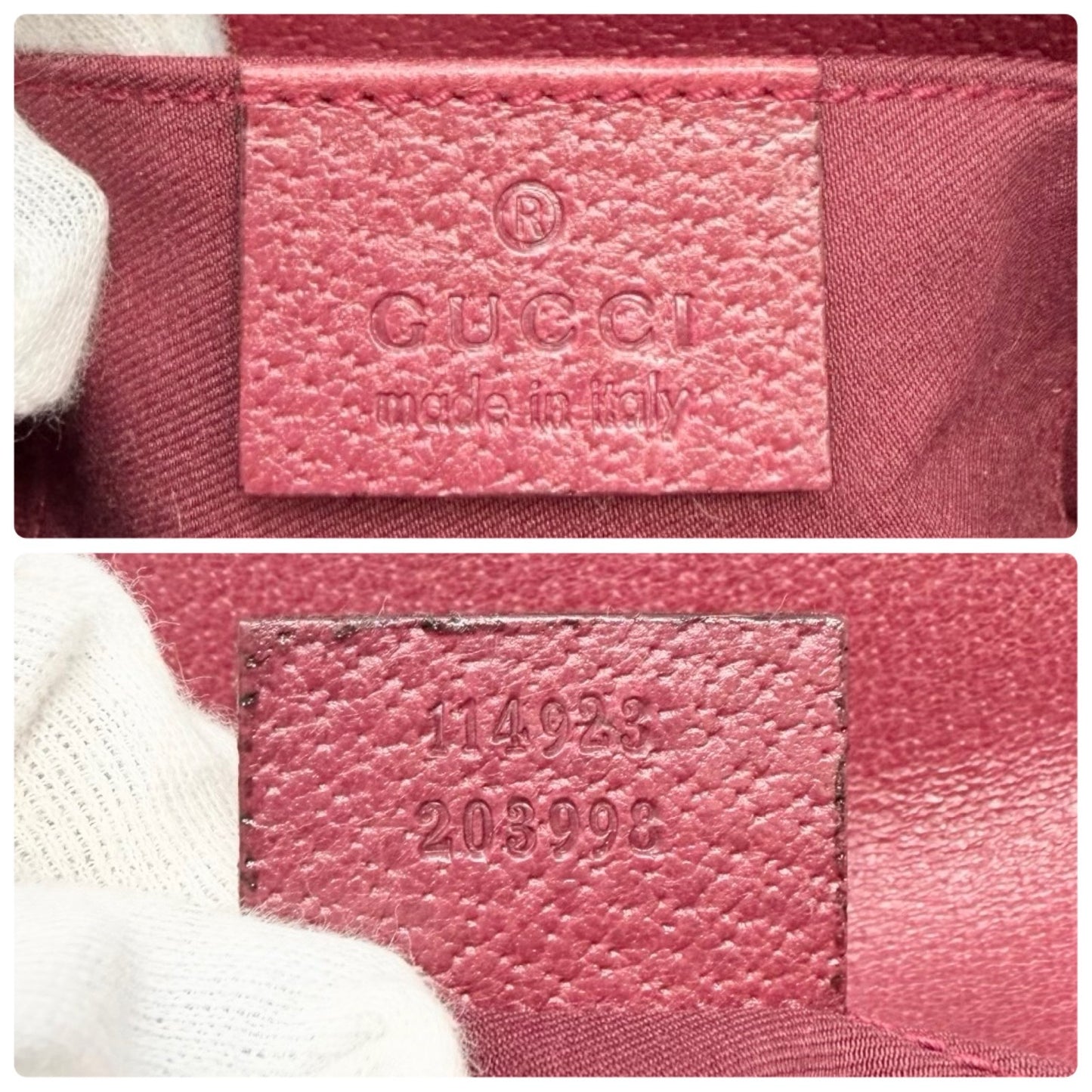 GUCCI Vintage GG Monogram Horsebit Chain Shoulder Bag Pochette Pink 901801