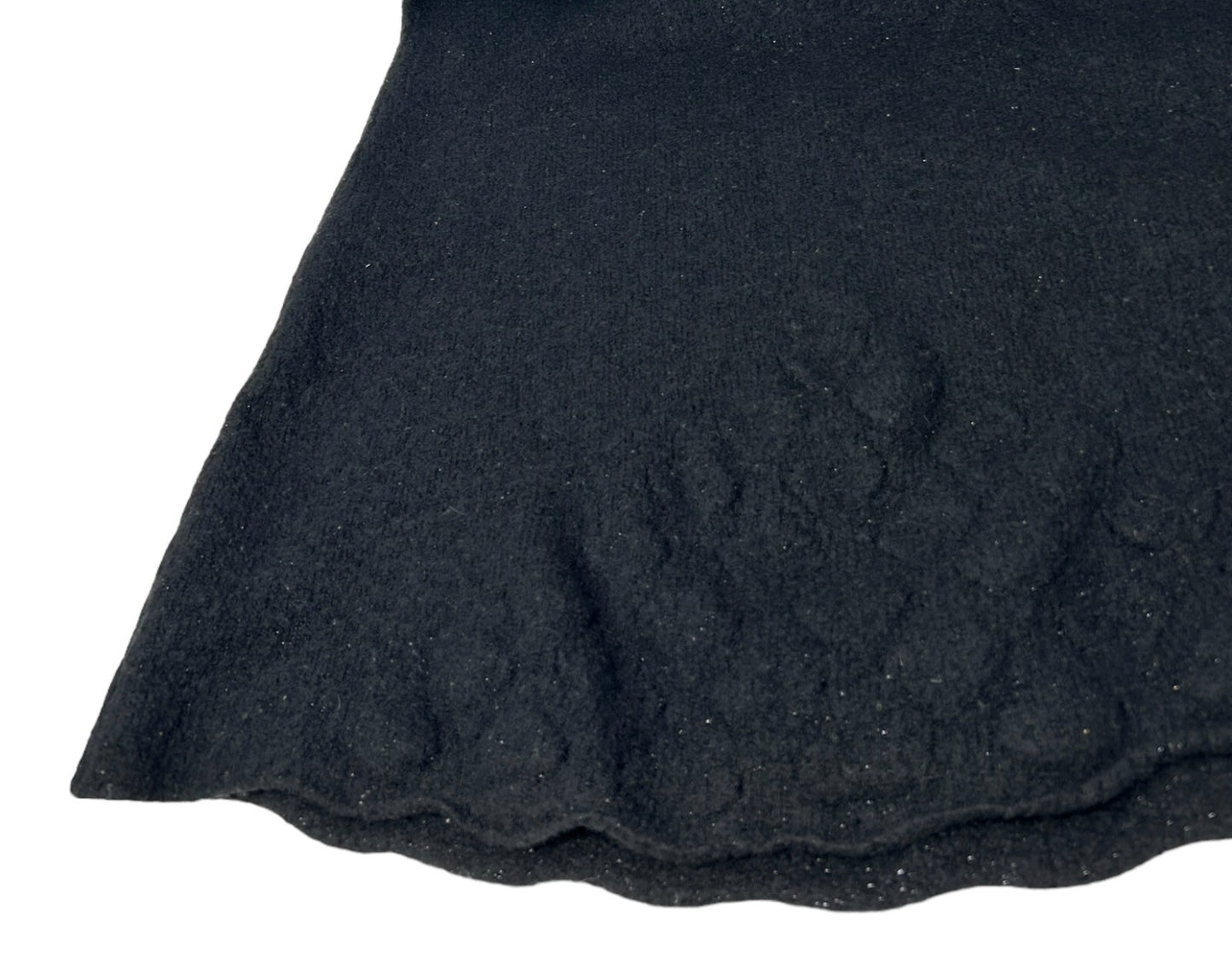 CHANEL Vintage 00A Coco Mark Logo Sweater #42 Tunic Top Black Wool Knit RankAB
