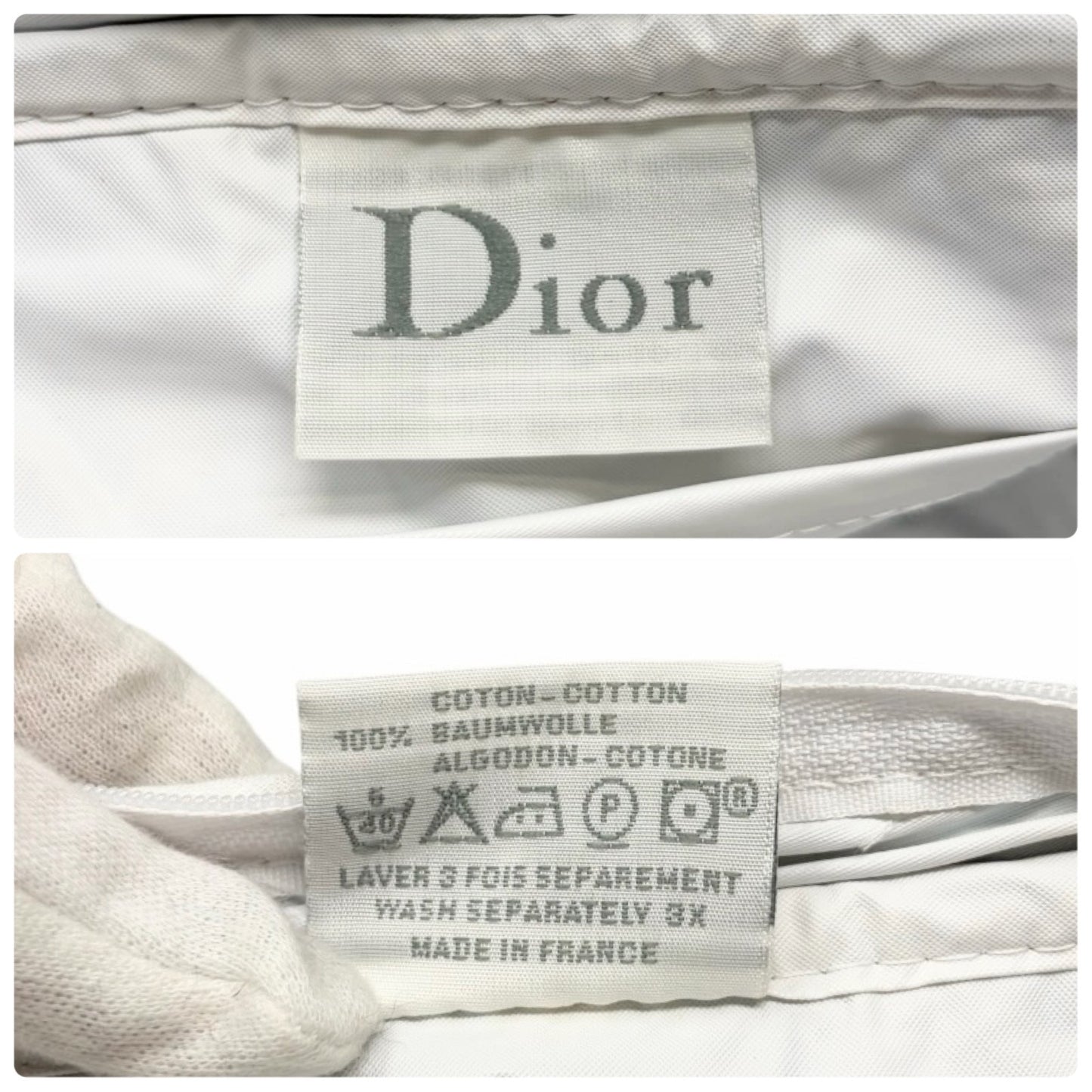 Christian Dior Vintage Trotter Monogram Terry Cloth Mini Bag Blue White 902100