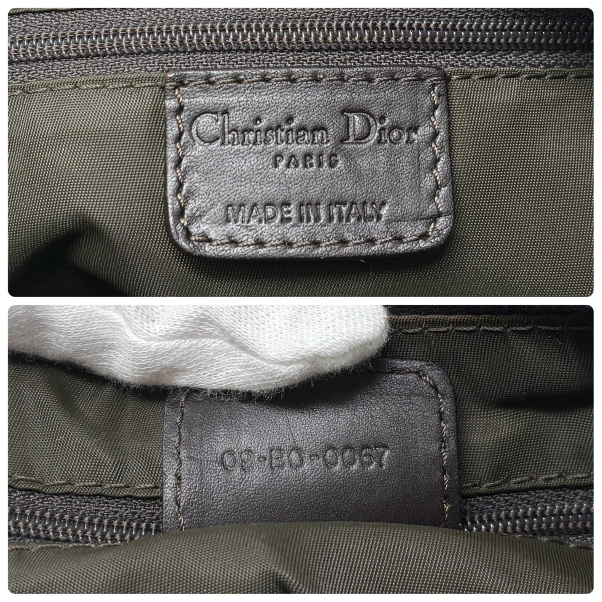 Christian Dior Vintage Trotter Monogram Ethnic Shoulder Bag Heart Brown 902469