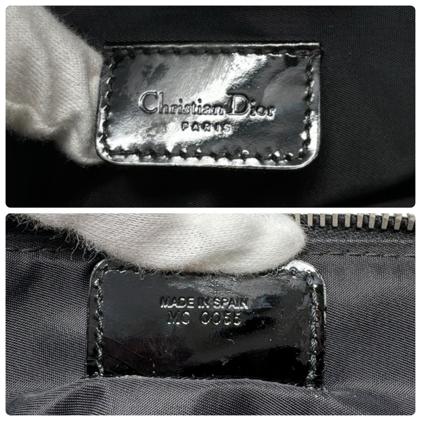 Christian Dior Vintage Trotter Monogram Mini Saddle Bag Black Canvas 902264