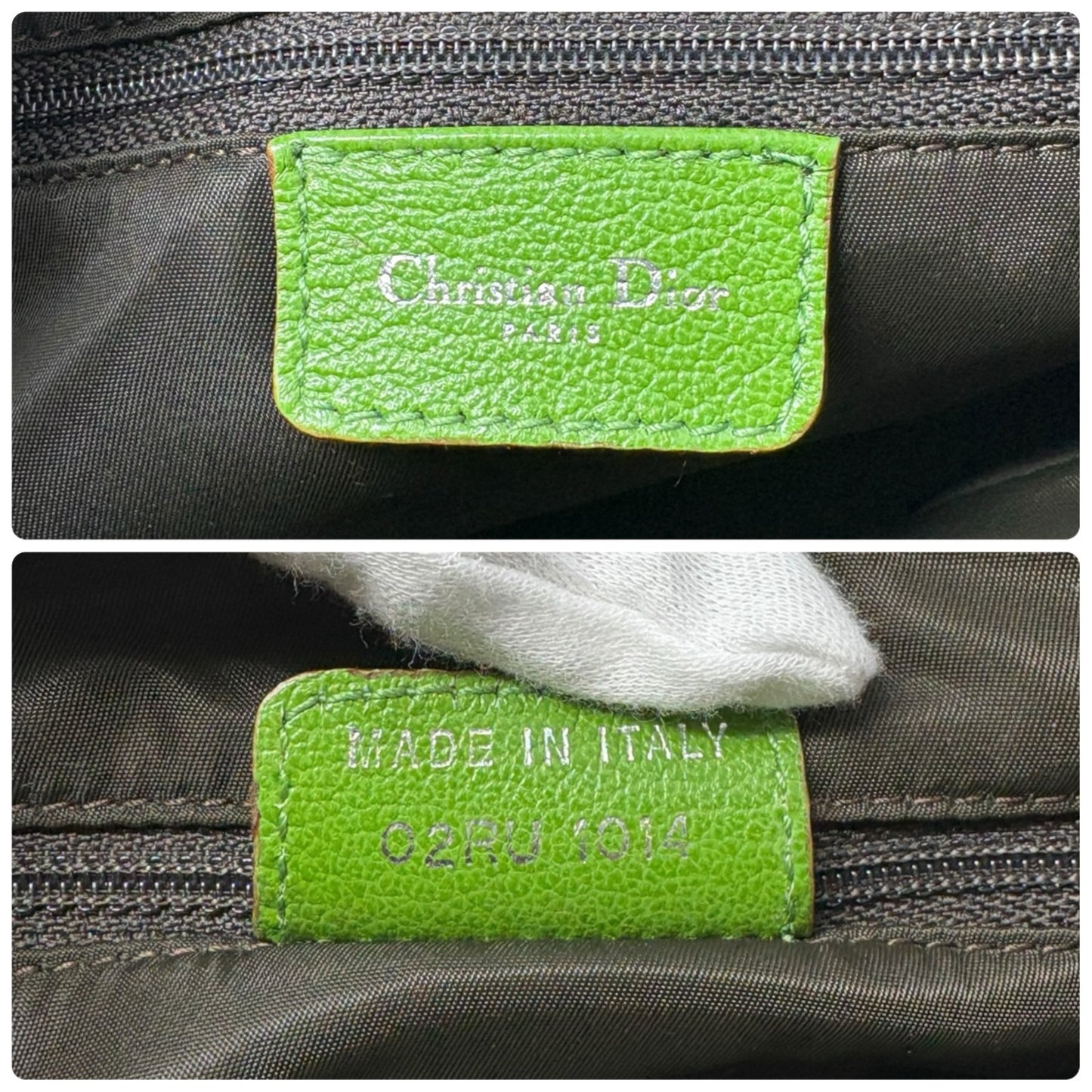 Christian Dior Vintage 2004 Trotter Monogram Logo Saddle Bag Rasta Brown