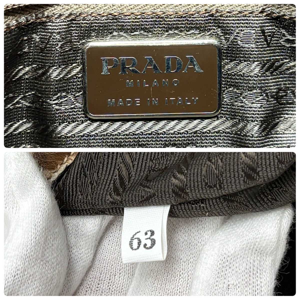 PRADA Vintage Triangle Logo Leopard Pony Calf Hair Chain Shoulder Bag 902309
