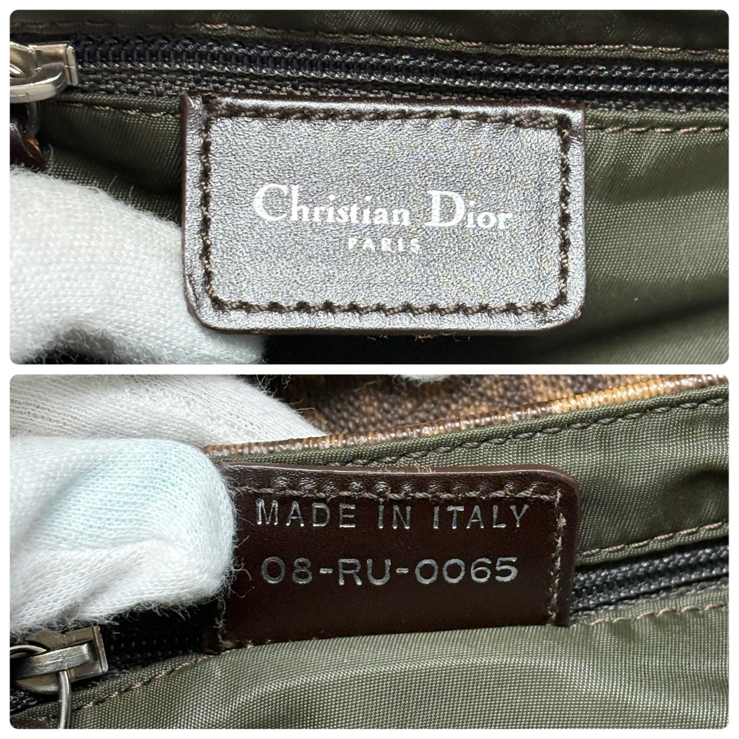 Christian Dior Vintage 2005 Romantique Trotter Monogram Mini Bag Brown 901843
