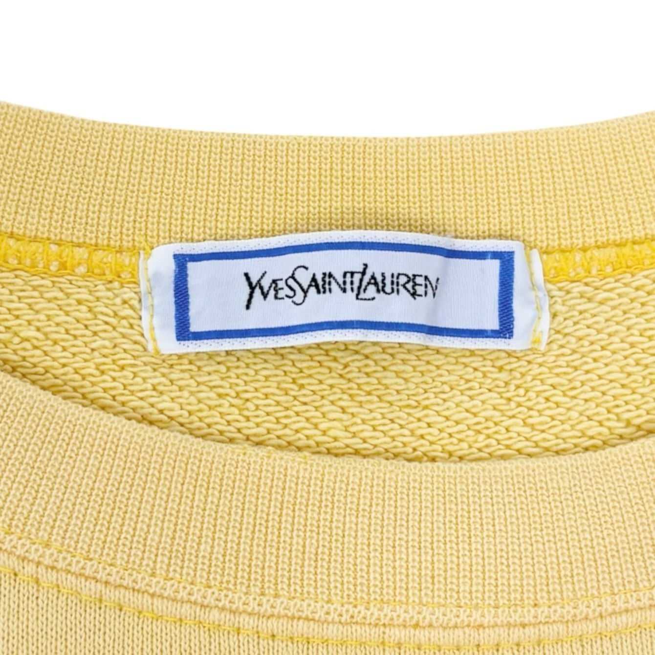 Yves Saint Laurent Vintage Love Star Embroidered Sweatshirt Yellow 901938