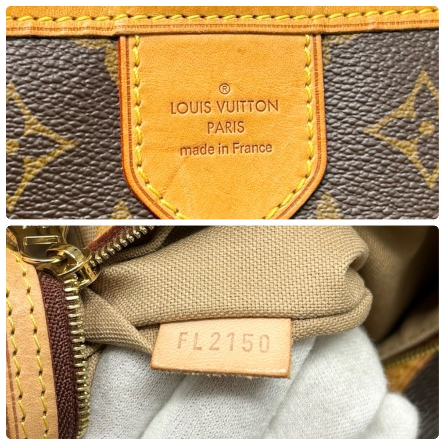 LOUIS VUITTON Vintage Delightful Monogram Hobo Bag Brown PVC Leather 902590