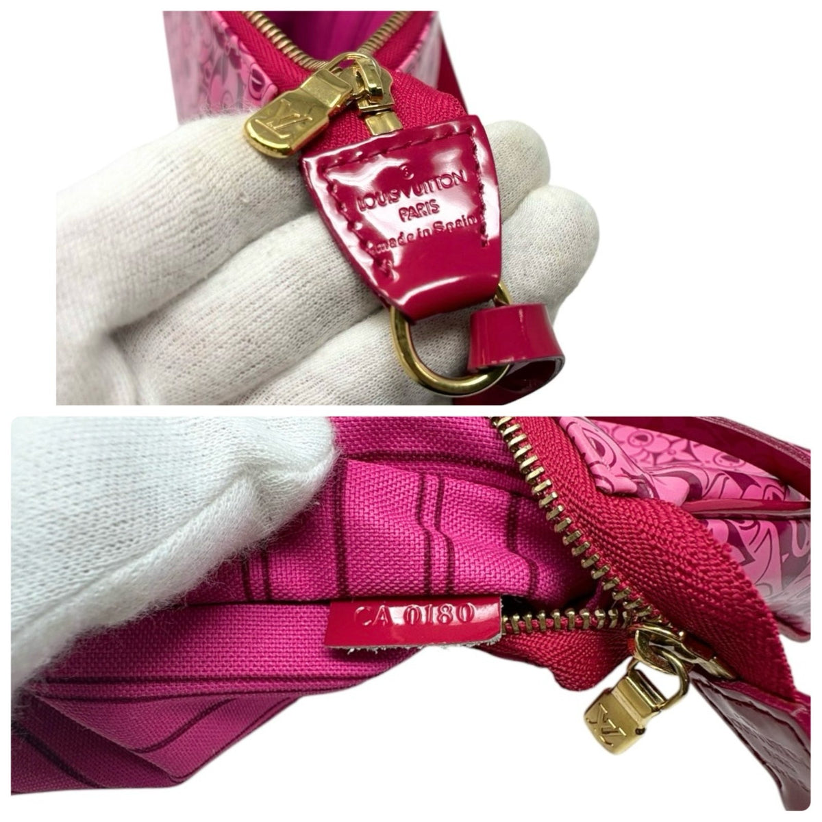 LOUIS VUITTON Vintage Takashi Murakami Cosmic Blossom Shoulder Bag Pink 902352