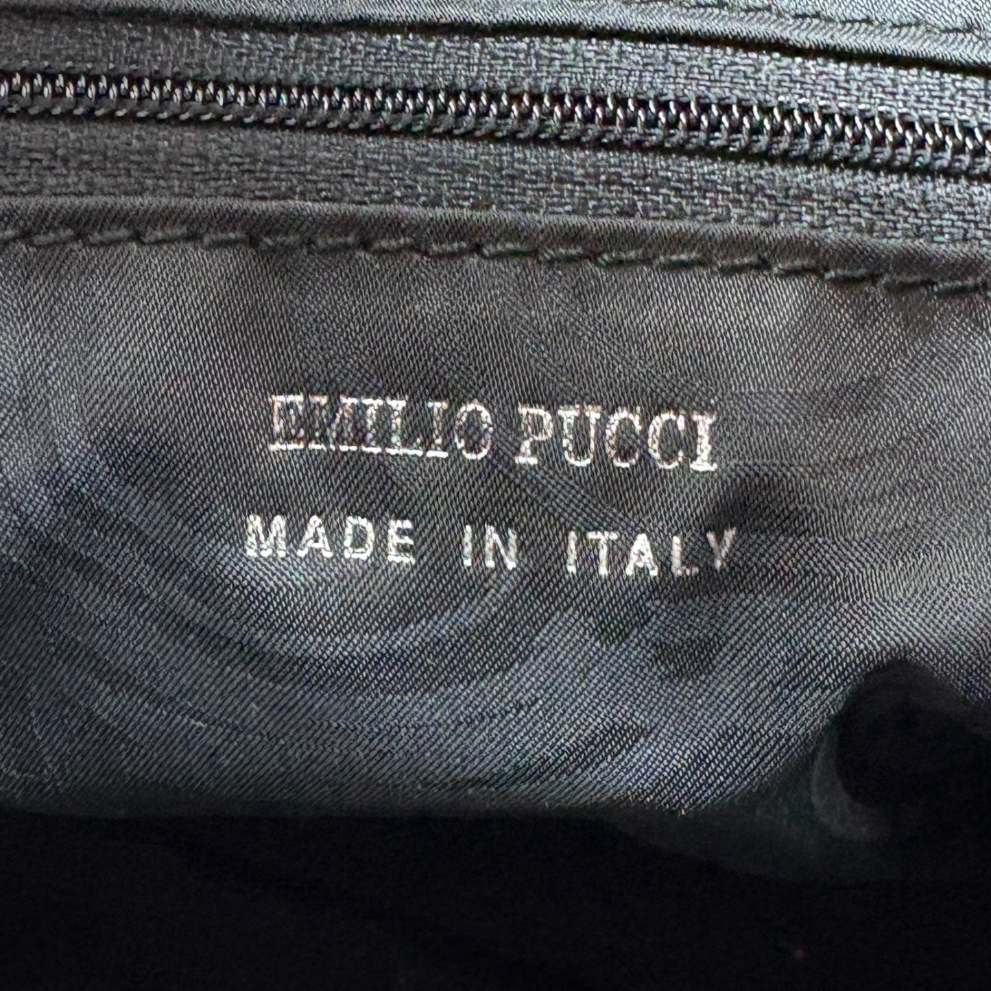 EMILIO PUCCI Vintage Logo Geometric Print Bag Orange Multicolor 901875