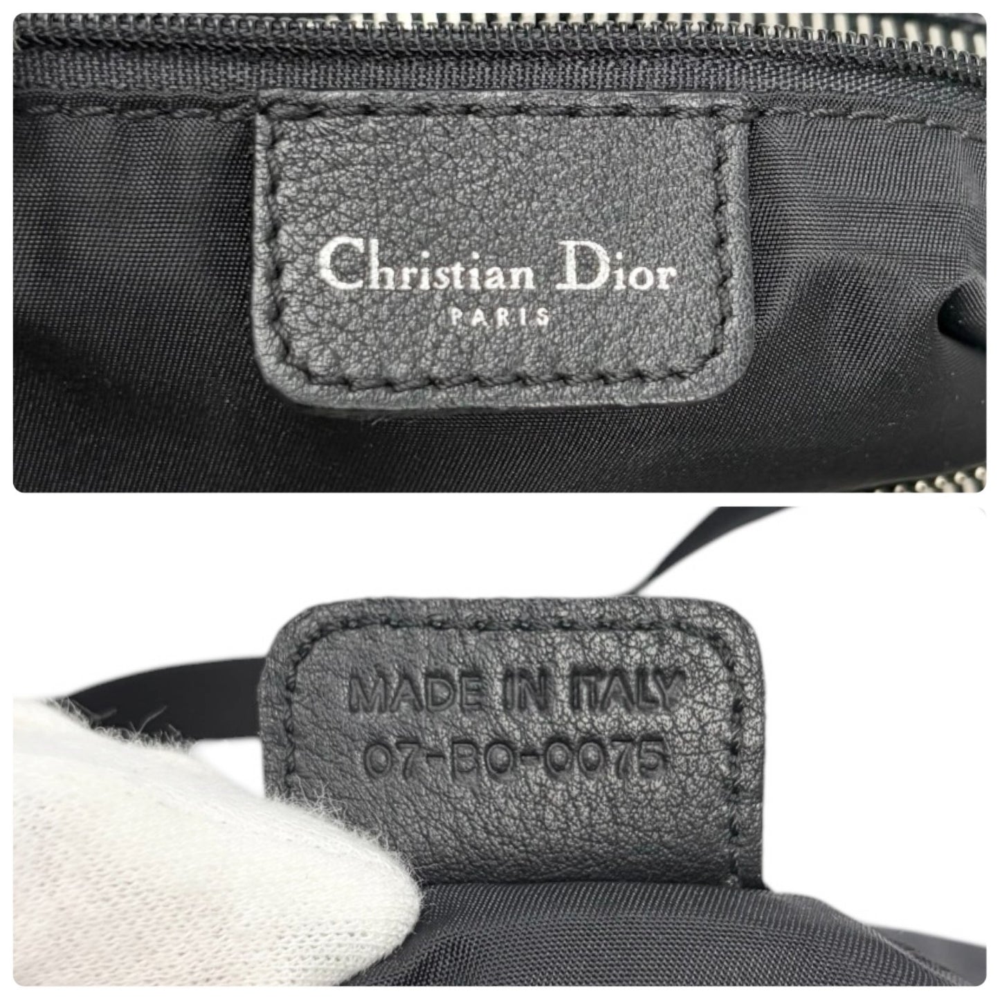 Christian Dior Street Chic Trotter Monogram Boston Bag Black Canvas 902442