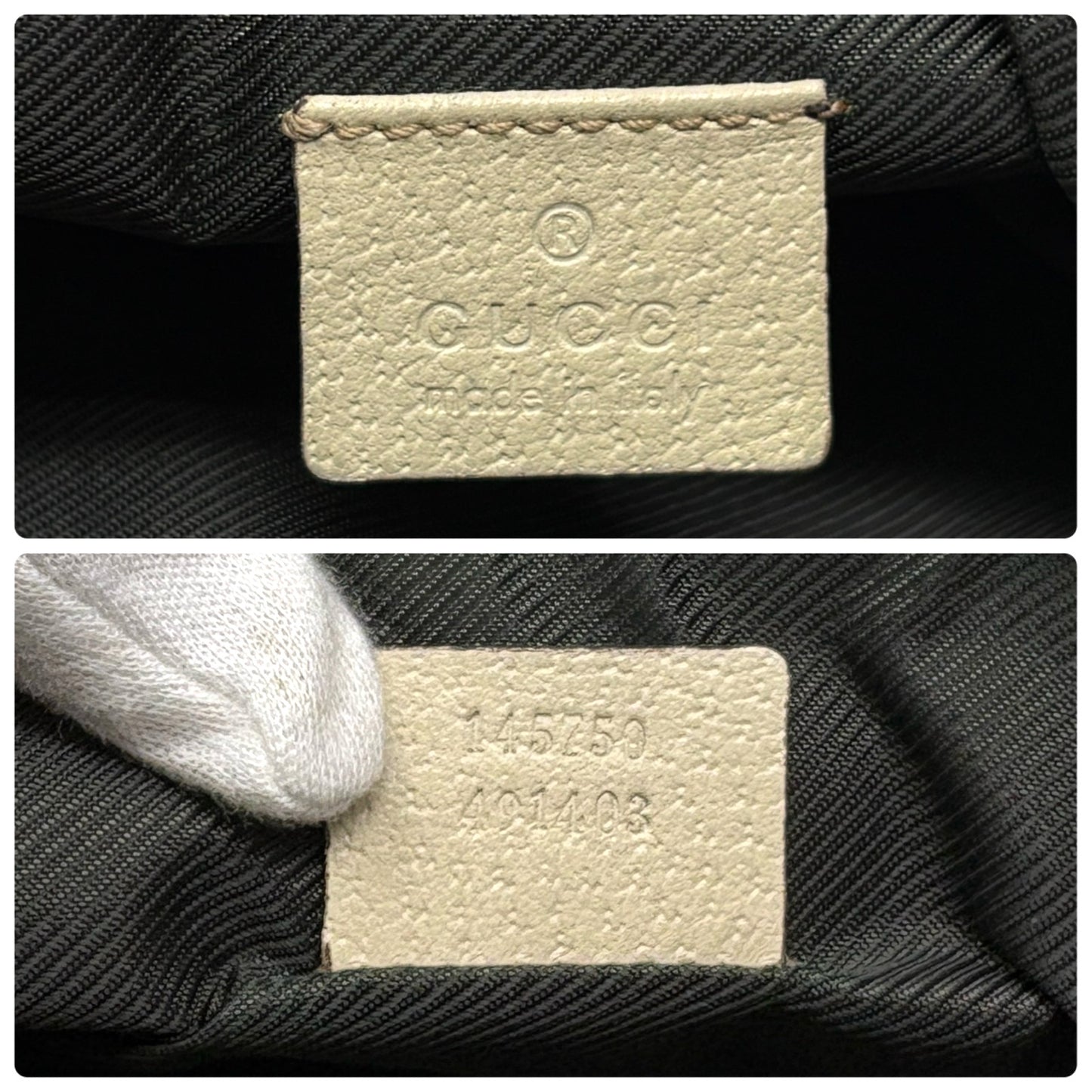GUCCI Vintage GG Monogram Abbey Mini Shoulder Bag White Brown Canvas 901868