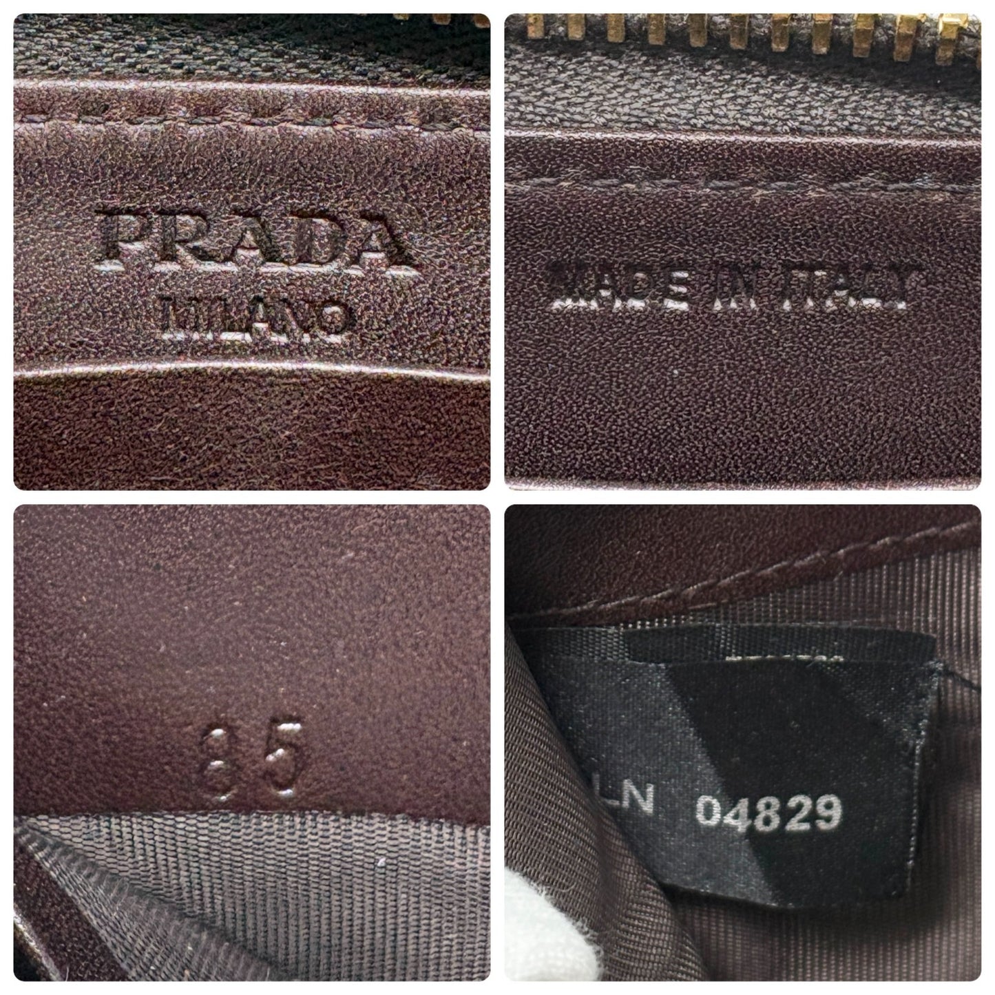 PRADA Vintage Triangle Logo Leopard Pony Calf Hair Wallet Brown Beige 902026