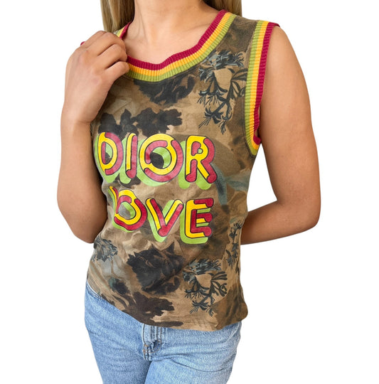 Christian Dior Vintage 2005 Love Rasta Mania Tank Top #40 Multicolor 901952