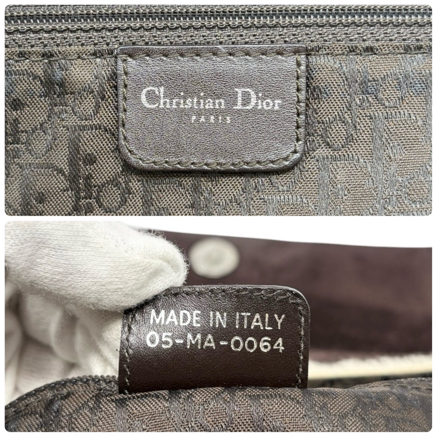 Christian Dior Vintage 2004 Cow Print Pony Hair Shoulder Bag Brown 902540