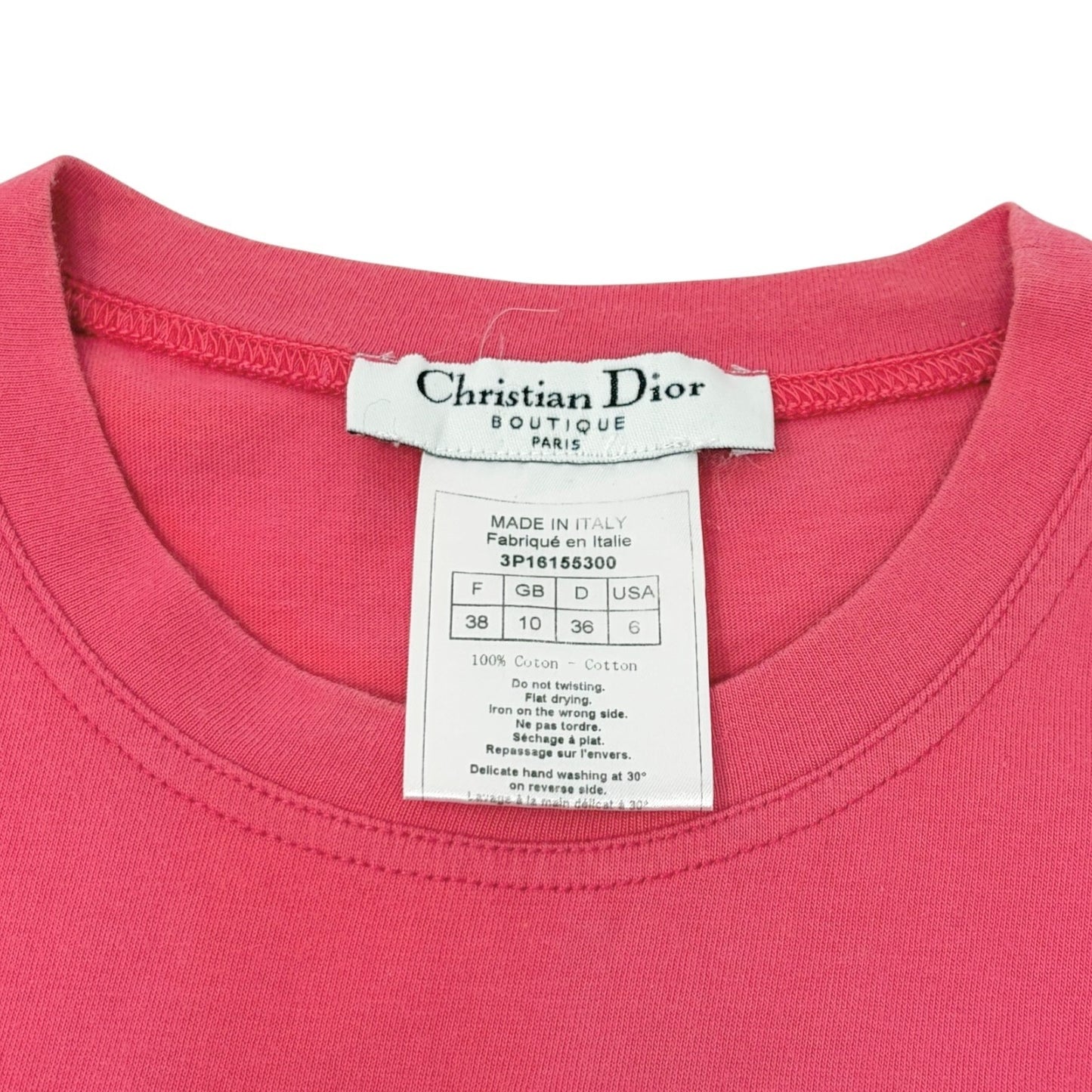 Christian Dior Vintage 2003 J'ADORE Logo Tank Top #36 Pink Beige Sleeveless