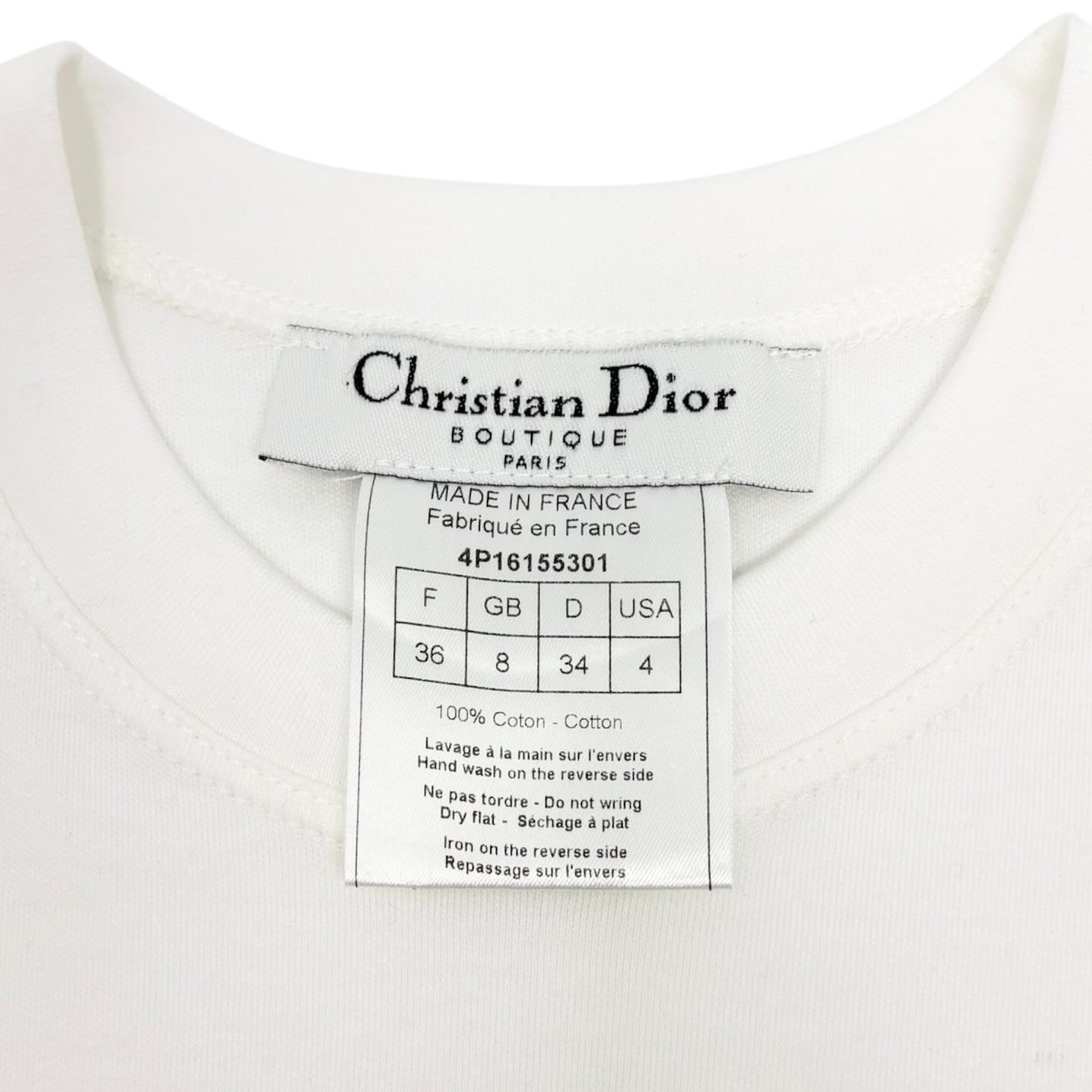 Christian Dior Vintage 2004 J'ADORE Logo Trotter Tank Top #36 White Pink