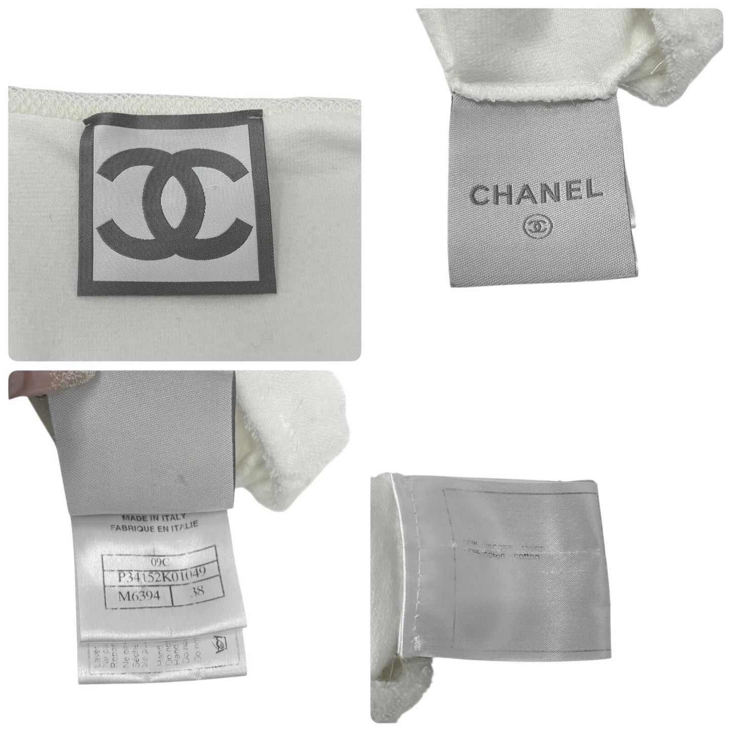 CHANEL Sport Vintage 09C CC Logo Hoodie Top #38 Long Sleeve Kangaroo Pocket