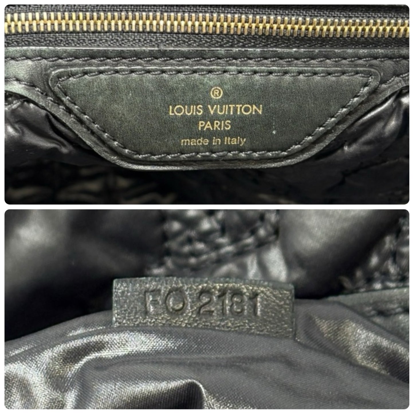 LOUIS VUITTON Vintage Monogram Desire Vertical Lockit GM Tote Bag 2way Black
