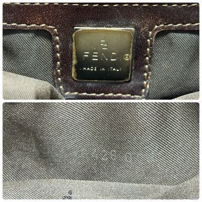 [Exclusive] FENDI Vintage FF Mamma Baguette Shoulder Bag Fur Brown 800804