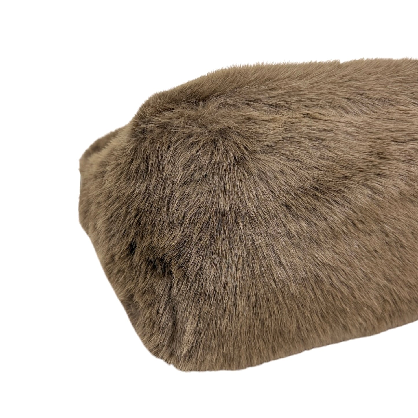 [Exclusive] FENDI Vintage FF Mamma Baguette Shoulder Bag Fur Brown 800804