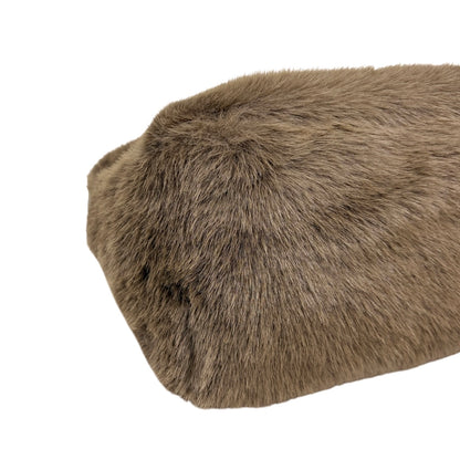[Exclusive] FENDI Vintage FF Mamma Baguette Shoulder Bag Fur Brown 800804