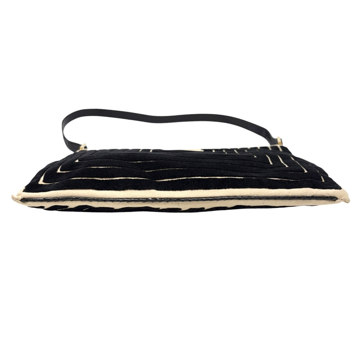 [Exclusive] FENDI Vintage FF Logo Python Velvet Shoulder Bag Black 800208