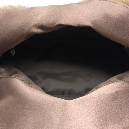 [Exclusive] FENDI Vintage FF Mamma Baguette Shoulder Bag Fur Brown 800804