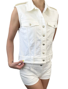 Christian Dior Vintage Logo Vest Jacket Short Pants Set #38 #36 RankAB