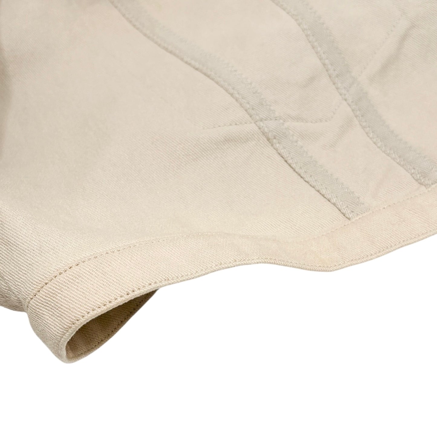 Christian Dior Vintage 2001 Croped Denim Jacket #38 Beige Long Sleeve Cotton