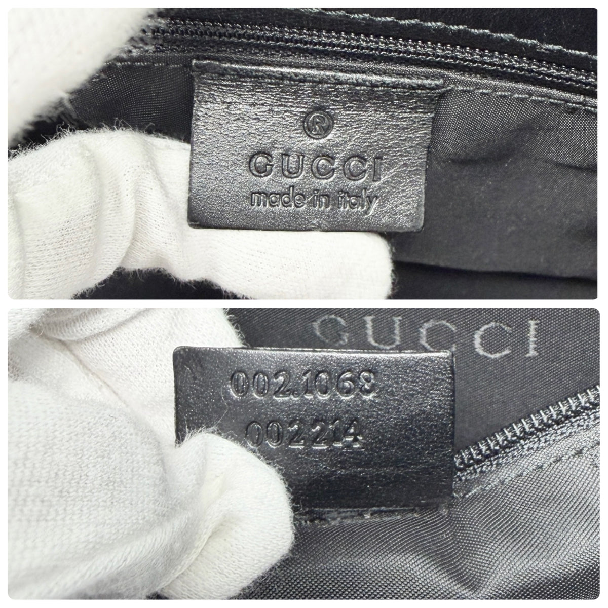 [Exclusive] GUCCI Vintage Jackie Python Shoulder Bag Beige Black 800209