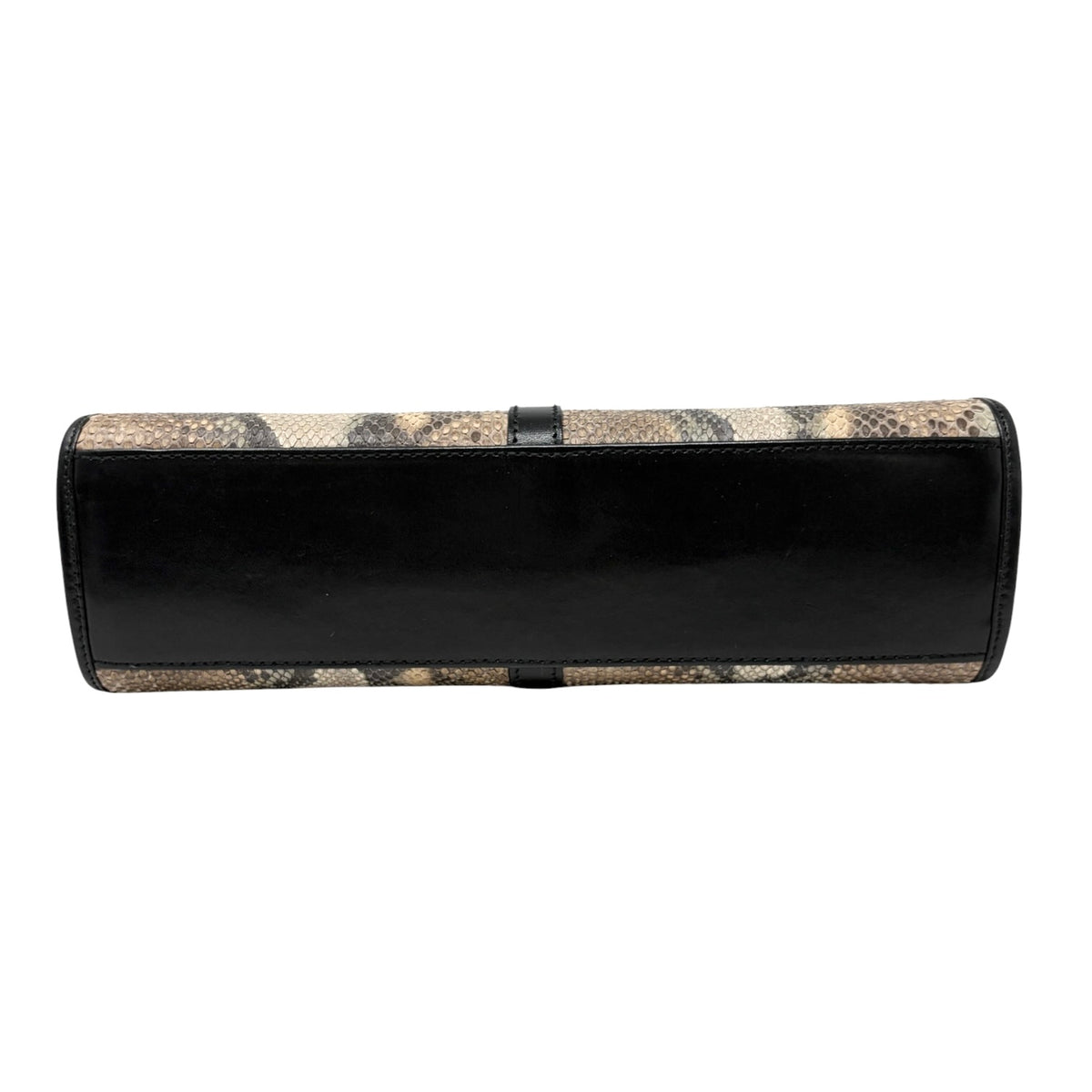 [Exclusive] GUCCI Vintage Jackie Python Shoulder Bag Beige Black 800209