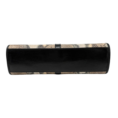 [Exclusive] GUCCI Vintage Jackie Python Shoulder Bag Beige Black 800209