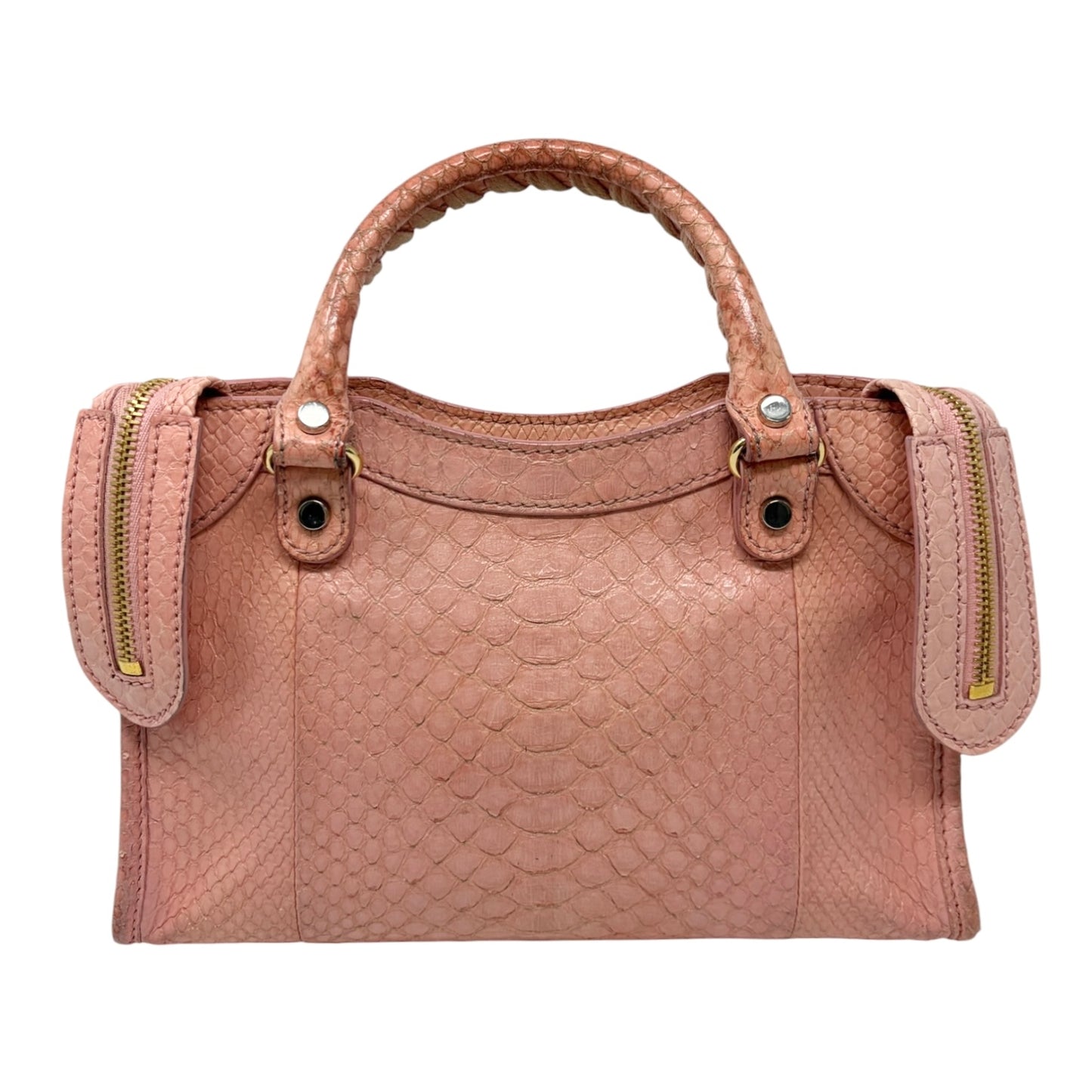 [Exclusive] Balenciaga Vintage Logo Classic City Mini Bag Pink Leather 800807