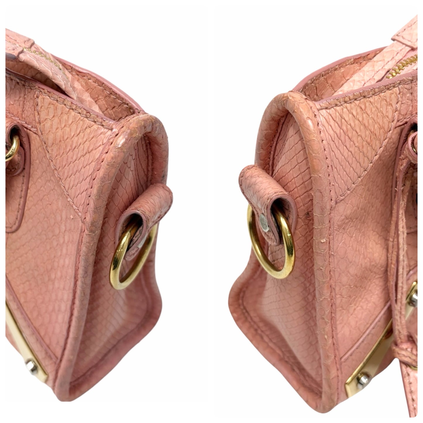 [Exclusive] Balenciaga Vintage Logo Classic City Mini Bag Pink Leather 800807