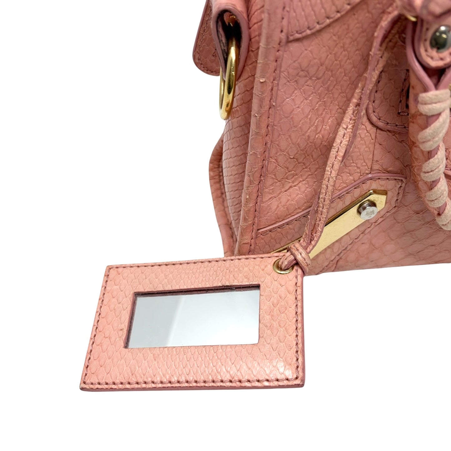 [Exclusive] Balenciaga Vintage Logo Classic City Mini Bag Pink Leather 800807