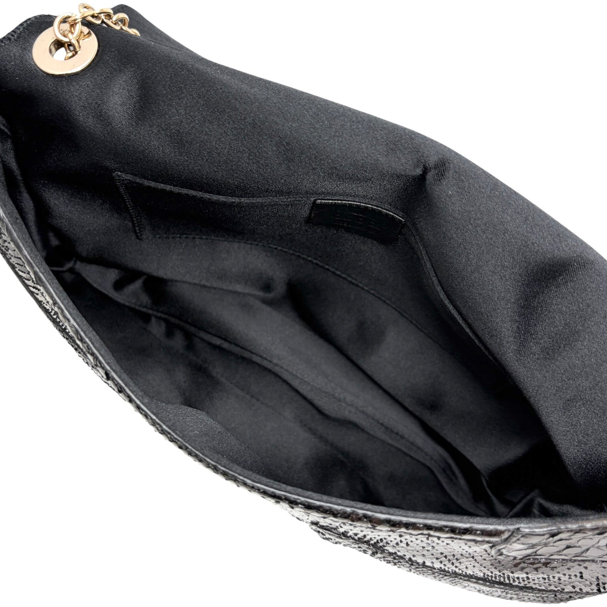 [Exclusive] GUCCI Vintage Python Evening Dragon Shoulder Bag Black 800210