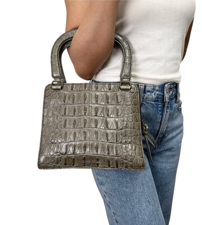 [Exclusive] miu miu Vintage Logo Mini Handbag Bag Khaki Green Leather 800107