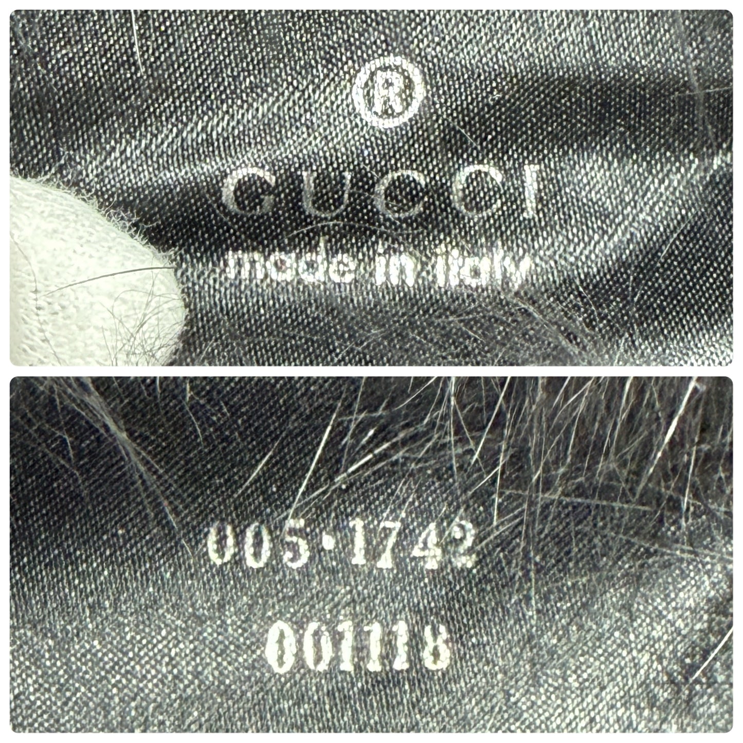 [Exclusive] GUCCI Vintage Mink Fur Mini Bag Pochette Black Silver Satin 800204