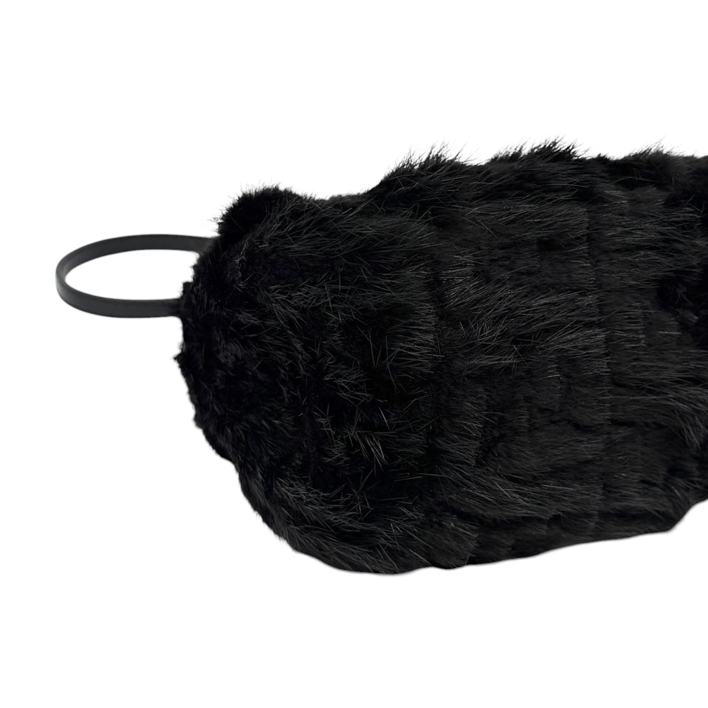 [Exclusive] FENDI Vintage Zucca Monogram Fur Mamma Baguette Bag Black 800296