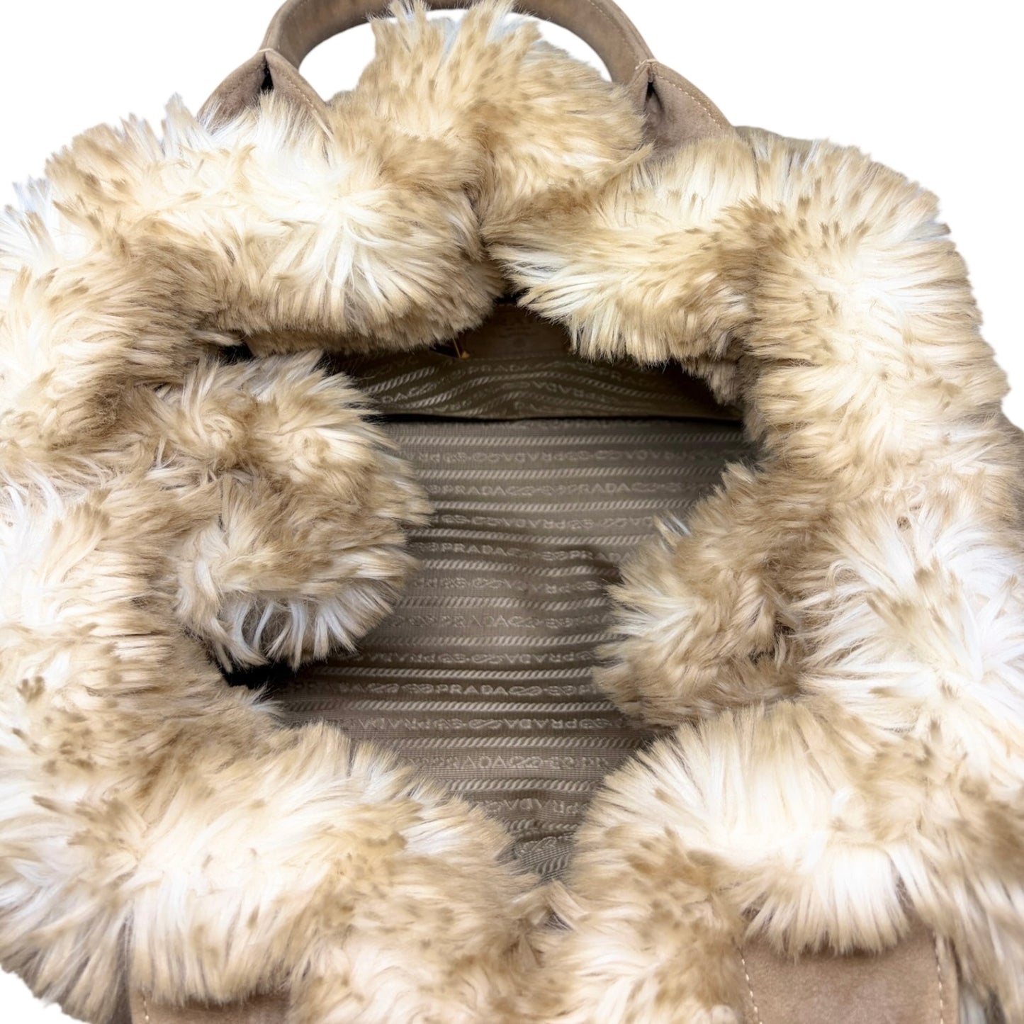 [Exclusive] PRADA Vintage Canapa Big Logo Denim Tote Bag Blue Cream 800295